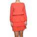 Michael Michael Kors Ruffled Cotton Off-The-Shoulder Tiered Dress, Sangria, Small