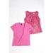 Pre-ownedPure Amici Calvin Klein Womens Scoop Neck Blouse Shirt Pink Large 8 Lot 2
