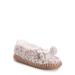 MUK LUKS Women's Pom Ballerina Slippers