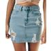 Women Fashion High Waist Jeans Short Skirt Denim Pencil Mini Skirt Bodycon Dress