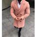 Men's Trench Coat Double Breasted Woolen Pea Coat Overcoat Windbreaker Jacket