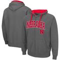 Nebraska Huskers Colosseum Big & Tall Full-Zip Hoodie - Charcoal