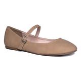 J. Adams Mary Jane Ballet Flat - Quilted Comfort Casual Shoe - Easy Everyday Velcro Sl