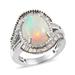 Shop LC White Diamond Ring Women White Silver Platinum Plated Opal Jewelry Ct 0.9