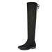 DREAM PAIRS Women's Thigh High Boots Over The Knee Boots Lace up Flat Winter High Leg Boots OVERIDE BLACK Size 7.5