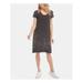 KAREN KANE Womens Black Short Sleeve Scoop Neck Knee Length Shirt Dress Dress Size: S