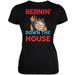 Election 2020 Bernie Bernin' Down The House Black Juniors Soft T-Shirt - Large
