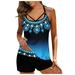 Mchoice Women's Two-Piece Swimsuit Tie-Dye Print Tummy Control Swimsuit High Waisted Bathing Suit