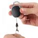 LEMETOW 1PC Heavy Duty Retractable Steel Cord Gear Reel Pull Key Ring Key Chain Keyring