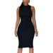 Women's Bodycon Sleeveless Midi Dress Slim Fit Party Clubwear Sundress