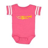 Inktastic Trumpet Gold Brass Music Instrument Infant Short Sleeve Bodysuit Unisex