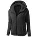 Fashion Women Winter Warm Thicken Fleece Hoddies Zip Up Hooded Slim Parka Jacket Overcoat Coat