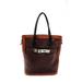 Pre-ownedProenza Schouler Womens Leather Large PS11 Colorblock Tote Handbag Burgundy Brow