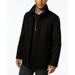 LONDON FOG Men's Wool Blend Button Front Car Coat, Charcoal, XX-Large