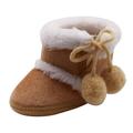 Saient Winter Super Warm Newborn Baby Girls First Walkers Shoes Infant Toddler Soft Fur Snow Anti-slip Boots Booties