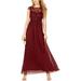 Adrianna Papell Womens Plus Lace Embellished Evening Dress Red 18