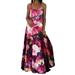 LAPA Women's Floral Printed Maxi Dresses Spaghetti Strap Loose Straight Dress