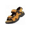 UKAP - Men Casual Shoes Leather Sandals Adjustable Slippers Beach Holiday Shoes Comfort