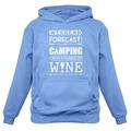 Tstars Womens Camping Lovers Weekend Forecast Camping with Wine Gifts for Girlfriend Camping Shirt Camping Clothing Funny Humor Camping Gift Nature Lovers Gifts Camp Clothes Women Hoodie