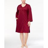 Miss Elaine Womens Plus Size Textured Embroidered Robe