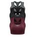 Wangrenl Women's Workout Sports Bra High Impact Support Control Wirefree Wirefree Mesh Racerback Top Black/Wine Red/Gray