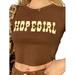 Bebiullo Women Y2k Crop Top Short Sleeve Shirt Round Neck Slim Fit Crop Tee Tops Heart Printed Y2k E-Girl Tops