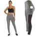 Women's Elastic Sports Fitness Leggings Mesh Pocket Yoga Pants