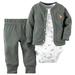 Baby Boys' 3 Piece Cardigan Set (Baby) - Olive - Newborn