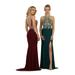 PROM STRETCHY EVENING HALTER DRESS