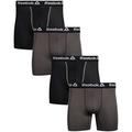 Reebok Men's Cotton Boxer Briefs, 4 Pack