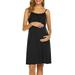 Niuer Womens Maternity Sleepwear Dress Nursing Sleeveless Cami Breastfeeding Mini Dress Casual Lightweight Soft Pregnant Sundress
