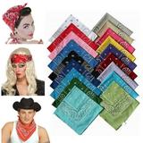 100% Cotton Paisley Print Double-Sided Scarf Head Wrap Neck Headband Bandana