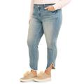 Women's Plus Angled Fray Hem Skinny Jeans