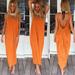 Meterk Boho Women Dress Plunge Backless Round Neck Sleeveless Long Maxi Gown Casual Beach Holiday Sundress