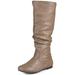 Brinley Co. Womens Extra Wide-Calf Mid-Calf Slouch Riding Boots Taupe, 8 Extra Wide Calf US