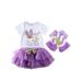 EYIIYE Easter Newborn Baby Girls 1st Birthday Unicorn/Rabbits Romper Rainbow Tulle Skirt Outfit Suit 0-24 Months