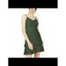 CITY STUDIO Womens Green Solid Spaghetti Strap Strapless Mini Fit + Flare Dress Size 9