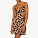 PROKTH Women Sexy Dress High Waist Leopard Print One-piece
