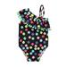 Kiapeise Little Girls Polka Dots Pompom One-Piece Sling Swimsuit/2 Pcs Bikini Set