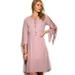 She + Sky Dusty Rose Slit Sleeve Tie & Lace Up Front Corset Midi Dress, Small
