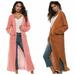 New European Women Long Cardigan Plus Size Thick Kimono Long Sleeve Sweater Loose Asymmetrical Hem Women Outerwear