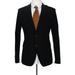 Pre-ownedTheory Mens Corduroy Notched Collar Two Button Blazer Navy Blue Size 38