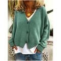 Womens Knitted Sweater Open Front Pocket Coat Long Cardigan Coat Tops Jacket