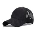 Ponytail Hat,Outdoor Baseball Hat With Adjustable Back Closure Folding Reflective Running Cap Unstructured Sport Hats,Visor Hatsfor Men & Women