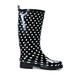 Women Rain Boots with Non-Slip Sole Tall Waterproof Garden Shoes Shiny Rubber Work Shoes