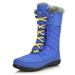 Womens Snow ice Boots Comfort Round Toe Snow Boot Winter Warm Ankle Short Quilted Lace Up Autumn Boots Simple Design High Eskimo Fur Royal,Blue,Nylon,9, Shoelace Style Tangerine Lime