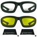 Bikershades Motorcycle Safety Bifocal Reader Sunglasses Z87 Foam Clear Yellow