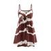 Avamo Women Striped Strap Mimi Dress V Neck With Button Cami Sundress Swing Summer Ruched Beach Short Dress