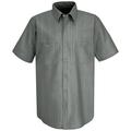 Red KapÂ® Men's Short Sleeve Industrial Stripe Work Shirt