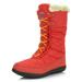 Women's Winter Boots with Zipper Comfort Round Toe Snow Bootie Winter Warm Ankle Short Quilt Lace Up Shoes Fall Boots Booties Heel High Eskimo Fur Red,Nylon,6.5, Shoelace Style Yellow